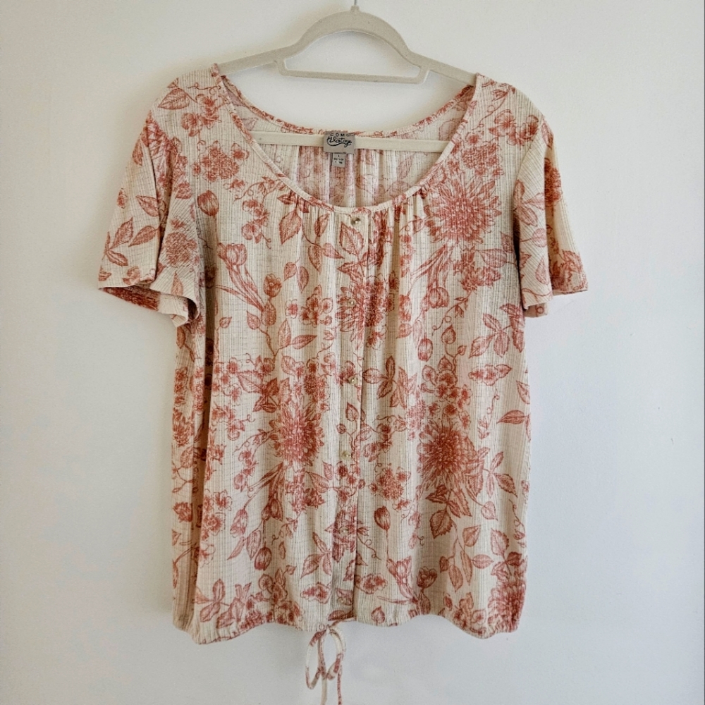 Como Vintage Floral Top